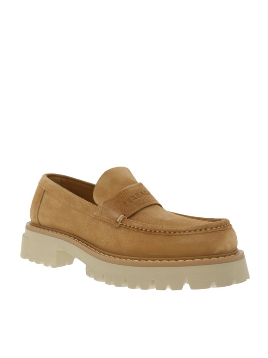 Salvatore Ferragamo Fergal Moccasin Loafer Beige Suede Leather Size 12 New main image 7